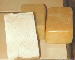 Shaved and Unshaved Soap Bars