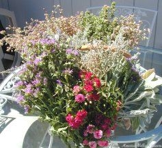 Basket full of wreath plants